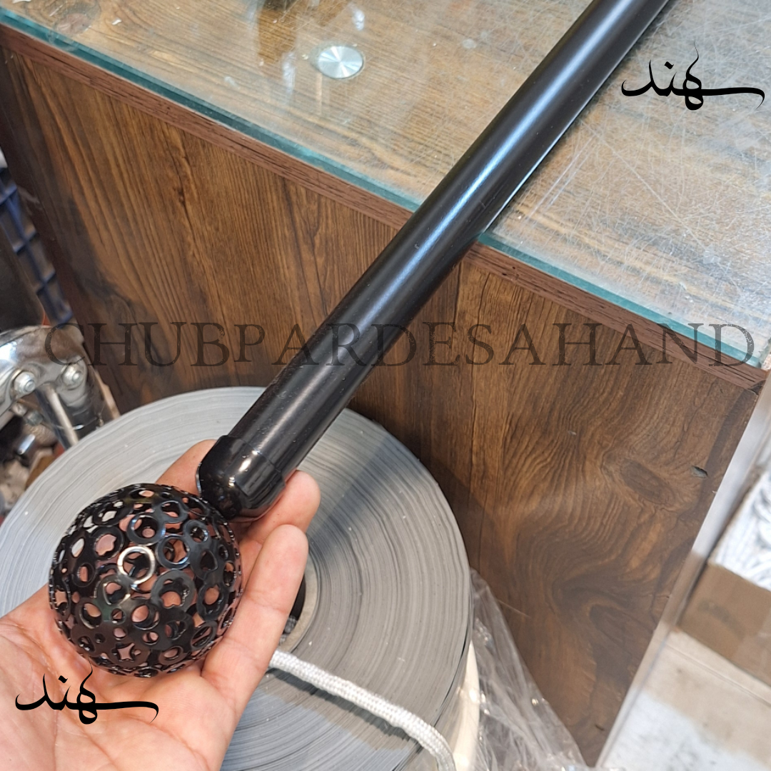 چوب پرده پانچی فلزی رنگ مشکی