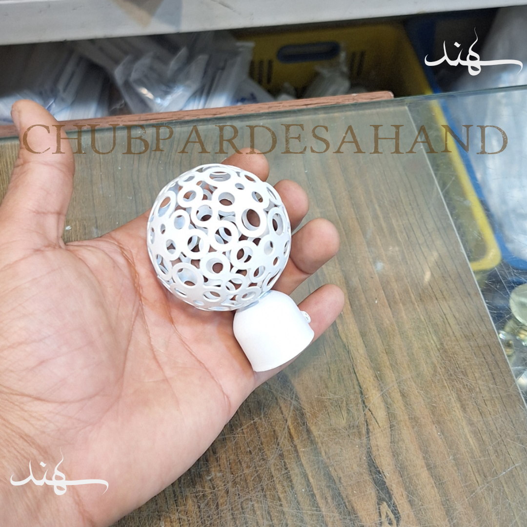 سَری چوب پرده پانچی (قُپه) المپیک رنگ سفید